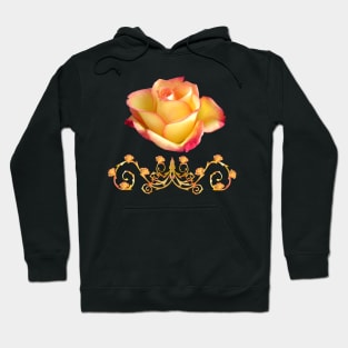 orange rose, ornament, roses, flowers, petal bloom Hoodie